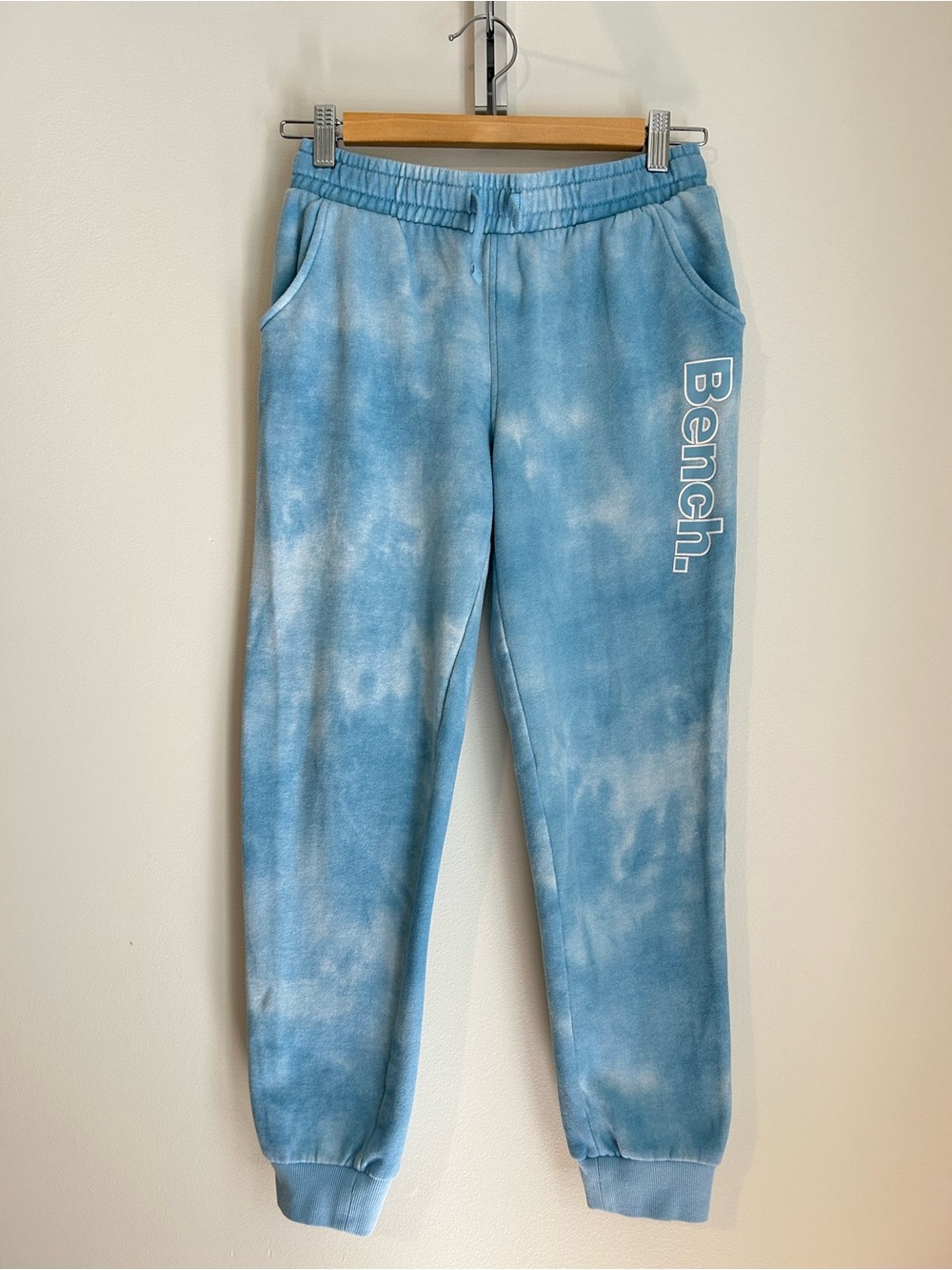 Bench Kids Light Blue Tie-Dye Jogger Sweatpants, Size 14-16
